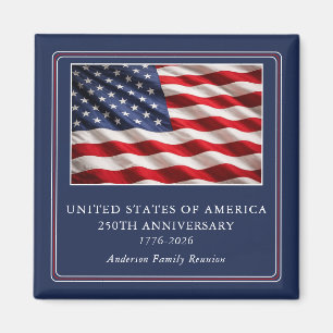 USA 250-Jahr-Jubiläum Patriotische Familienzusamme Magnet