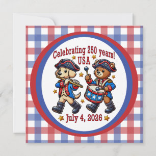 USA 250-Jahr-Jubiläums-Souvenir - Patriotisch Einladung