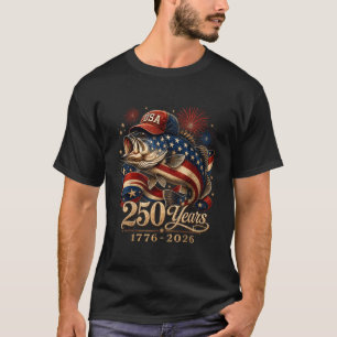 USA 250 Jahre 1776 2026 Amerikanische Flagge Bassf T-Shirt