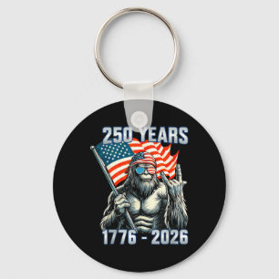 USA 250 Jahre 1776-2026 Patriotischer Bigfoot Schlüsselanhänger