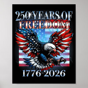 USA 250 Jahre 1776-2026 Weißkopfseeadler Amerika-F Poster