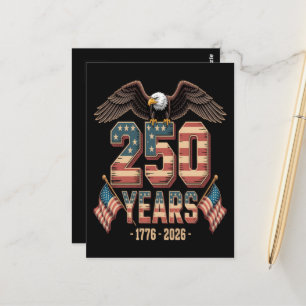 USA 250 Jahre 250. Jubiläumsflagge US Postkarte