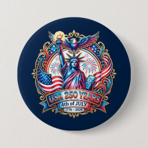 USA 250 Jahre 4. Juli 1776-2026 Button