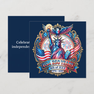 USA 250 Jahre 4. Juli 1776-2026 Feiertagskarte