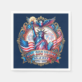USA 250 Jahre 4. Juli 1776-2026 Serviette