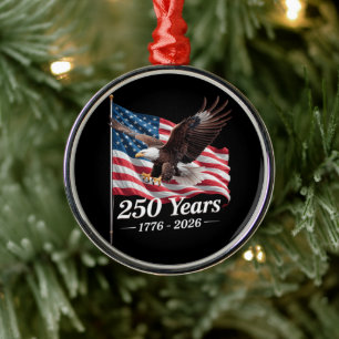 USA 250 Jahre Adler 1776-2026 Flagge Ornament Aus Metall