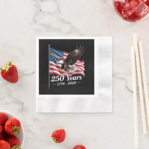 USA 250 Jahre Adler 1776-2026 Flagge Serviette