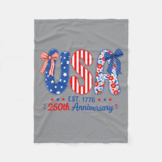 USA 250 Jahre Amerika Florales Geburtstags-Patriot Fleecedecke