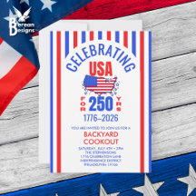 USA 250 Jahre BBQ-Grillfest am 4. Juli