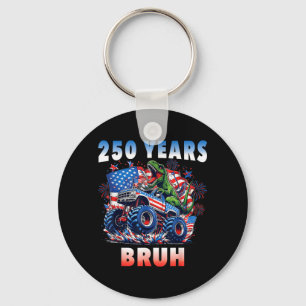 USA 250 Jahre Bruh Monster Truck Dinosaur für Jung Schlüsselanhänger