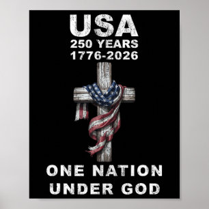 USA 250 Jahre Eine Nation Unter Gott 1776 2026 Poster