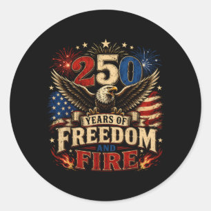 USA 250 Jahre Fourth Of July Patriotisch 1776 Runder Aufkleber