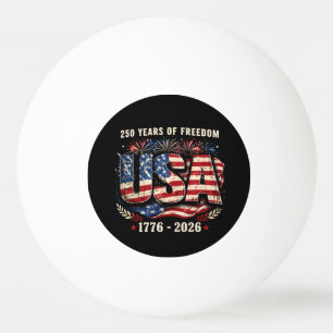 USA 250 Jahre Freiheit 1776–2026 Patriot Tischtennisball