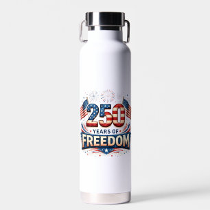 USA 250 Jahre Freiheit American Flagge Design Trinkflasche