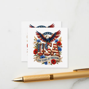 USA 250 Jahre Freiheit Begleitkarte