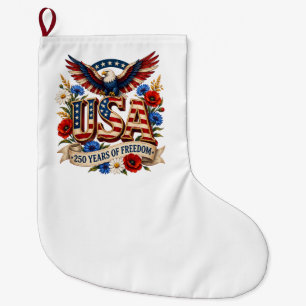 USA 250 Jahre Freiheit Großer Weihnachtsstrumpf