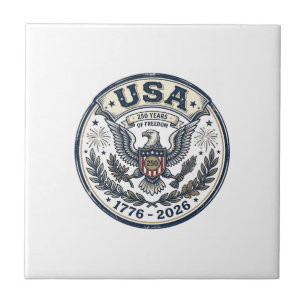 USA 250 Jahre Freiheit Vintage Adler Abzeichen Shi Fliese