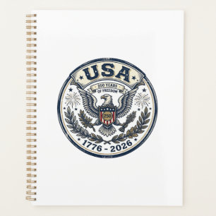 USA 250 Jahre Freiheit Vintage Adler Abzeichen Shi Planer