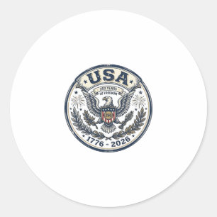 USA 250 Jahre Freiheit Vintage Adler Abzeichen Shi Runder Aufkleber