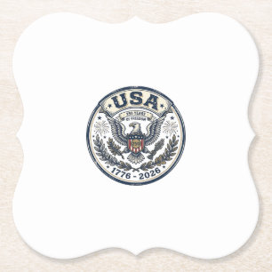 USA 250 Jahre Freiheit Vintage Adler Abzeichen Shi Untersetzer