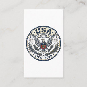 USA 250 Jahre Freiheit Vintage Adler Abzeichen Shi Visitenkarte