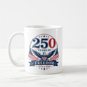 USA 250 Jahre Freiheits-Patriotischer Adler-Design Kaffeetasse