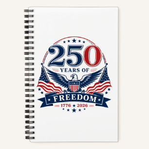 USA 250 Jahre Freiheits-Patriotischer-Adler-Design Notizbuch