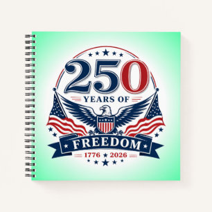 USA 250 Jahre Freiheits-Patriotischer-Adler-Design Notizbuch