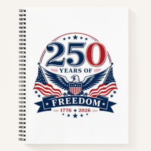 USA 250 Jahre Freiheits-Patriotischer-Adler-Design Notizbuch