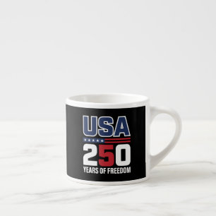 USA 250 Jahre Freiheits-Patriotisches Flaggen-Desi Espressotasse