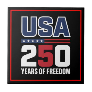 USA 250 Jahre Freiheits-Patriotisches Flaggen-Desi Fliese