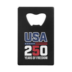 USA 250 Jahre Freiheits-Patriotisches Flaggen-Desi Geldbeutel Flaschenöffner