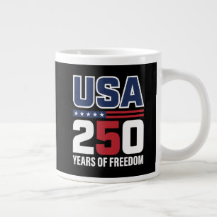 USA 250 Jahre Freiheits-Patriotisches Flaggen-Desi Jumbo-Tasse