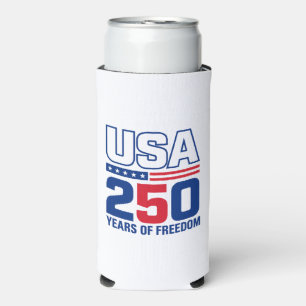 USA 250 Jahre Freiheits-Patriotisches Flaggen-Desi Selters Dosenkühler