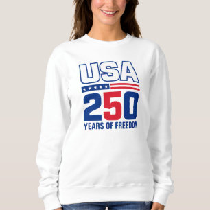 USA 250 Jahre Freiheits-Patriotisches Flaggen-Desi Sweatshirt