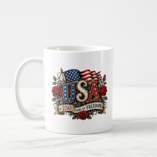 USA 250 Jahre Freiheits-Tasse – Patriotisches Vint Kaffeetasse