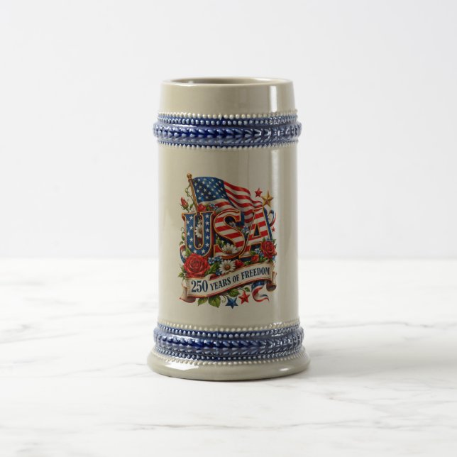 USA 250 Jahre Freiheitsfeier Bierglas (Mittel)