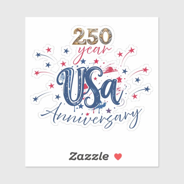 USA 250 Jahre Jubiläum Aufkleber (Blatt)