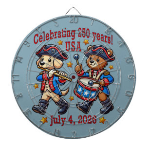 USA 250 Jahre Jubiläum Souvenir - Patriotic Dartscheibe