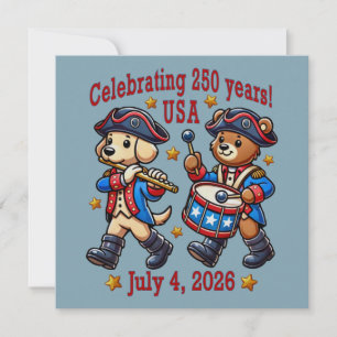 USA 250 Jahre Jubiläum Souvenir - Patriotic Einladung