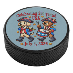 USA 250 Jahre Jubiläum Souvenir - Patriotic Eishockey Puck