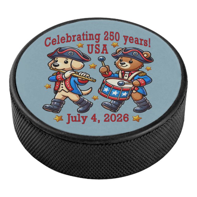 USA 250 Jahre Jubiläum Souvenir - Patriotic Eishockey Puck (3/4)