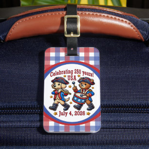USA 250 Jahre Jubiläum Souvenir - Patriotic Gepäckanhänger