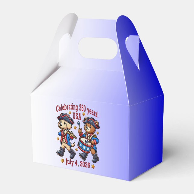 USA 250 Jahre Jubiläum Souvenir - Patriotic Geschenkschachtel (Vorderseite)