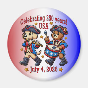 USA 250 Jahre Jubiläum Souvenir - Patriotic Magnet