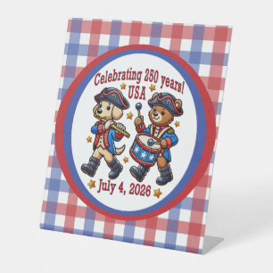 USA 250 Jahre Jubiläum Souvenir - Patriotic Sockelschild
