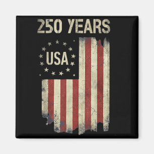 USA 250 Jahre Jubiläum Vintage Amerikanische Flagg Magnet