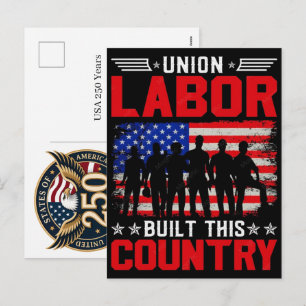 USA 250 Jahre Labor Day-Feier Feiertagspostkarte
