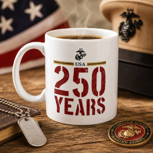 USA 250 Jahre Marine Corps Adler Kaffeetasse