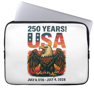 USA 250 Jahre – Patriotischer Weißkopfseeadler 4. Laptopschutzhülle